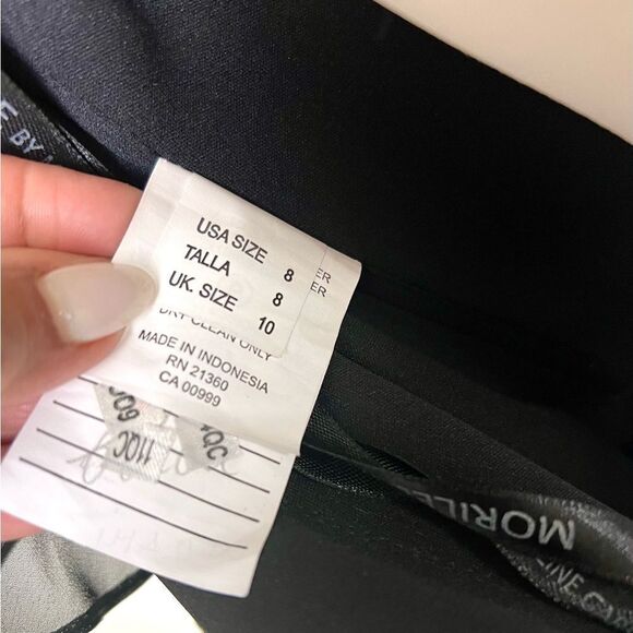 Morilee Madeline Gardner Black Chiffon Spaghetti Strap Dress - Picture 5 of 11